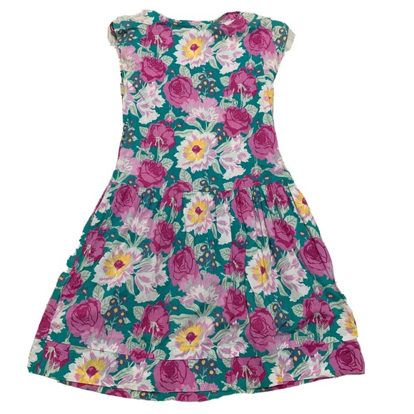 Vintage Laura Ashley Dress M Roses Drop Waist Great Britain Cottage Core Flaws! - Picture 1 of 16